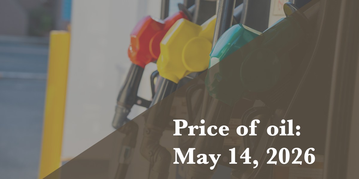 Current price of oil as of May 14, 2026
