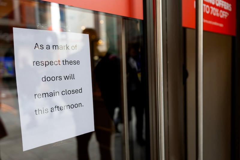Arnotts on Henry Street closed its doors before the vigil. Photograph: Chris Maddaloni


