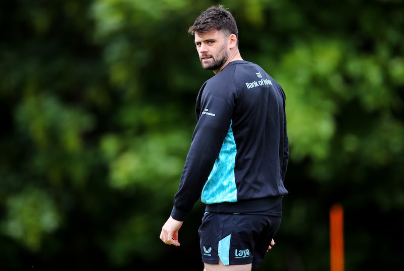 Leinster's Harry Byrne at Leinster Rugby squad training in UCD on May 11th. Photograph: Grace Halton/Inpho