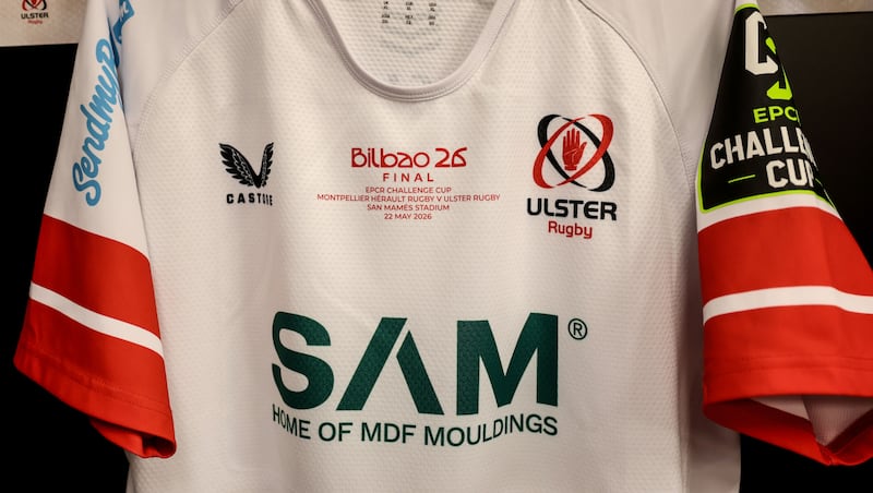 A view of an Ulster jersey ahead of the game. Photograph: Dan Sheridan/Inpho