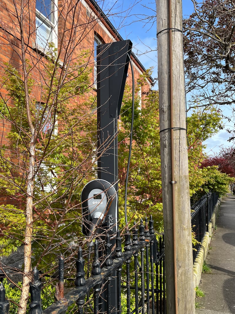 EV charging arms are readily available in Ireland. Photograph: Bryan O’Brien 