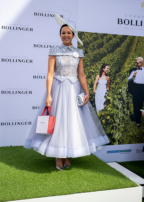 Finalist in the Bollinger Best Dressed at the third day of the Punchestown Racing Festival 2026 were Julie Caulfield. Pic: Michael Chester