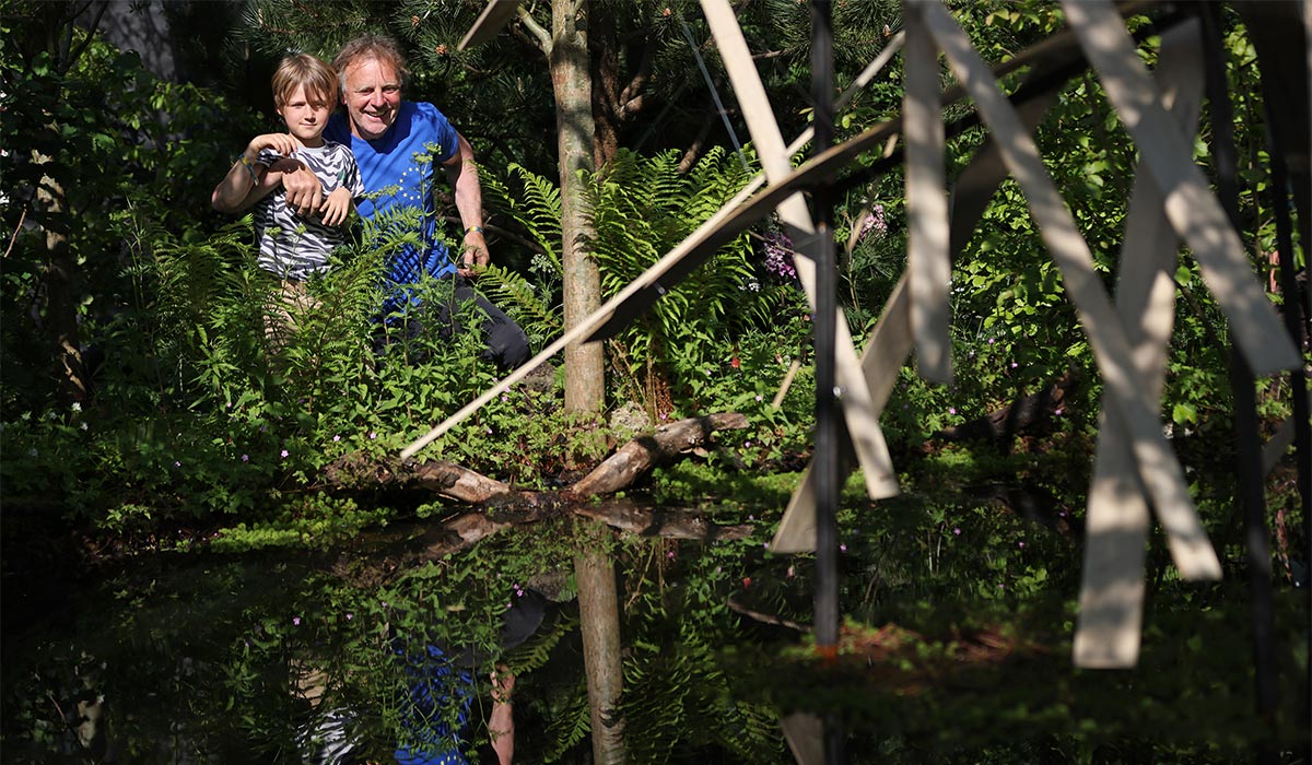 'Shared Roots,Common Shade' by award winning designers Oliver and Liat Schurmann from Mount Venus Nursery was Yonah (7) grandchild of Oliver looking at the garden designed by his grandparents. Pic: Julien Behal