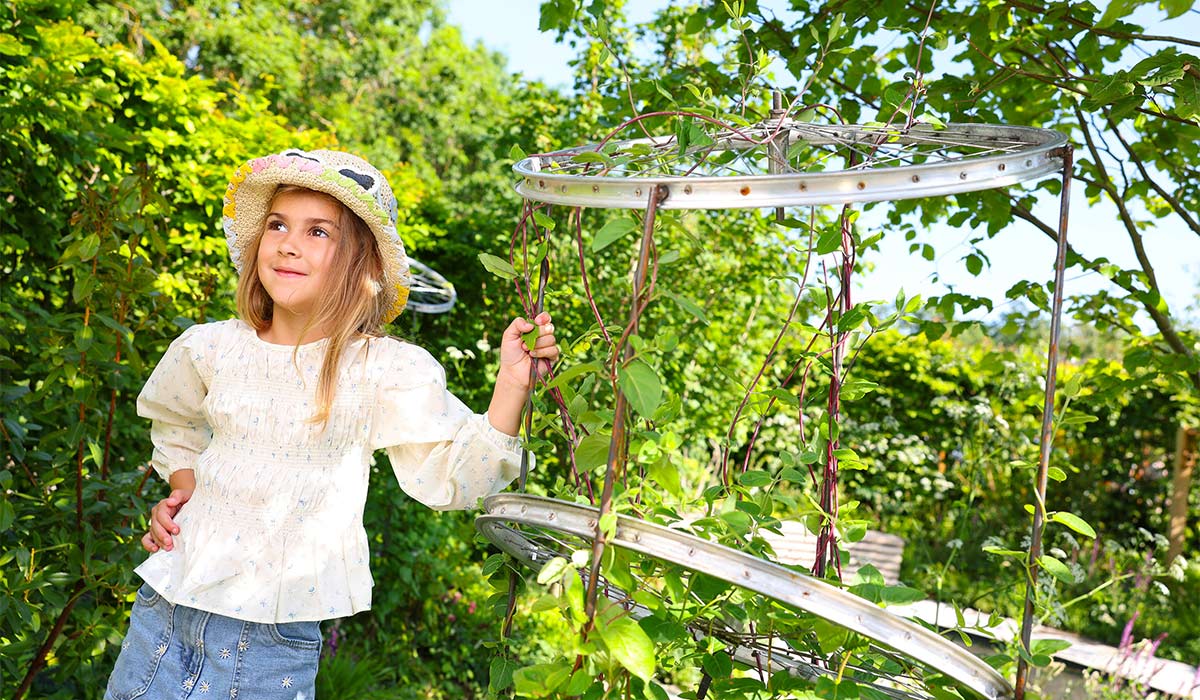 Â Young Gardeners Showcase the Power of Recycling at Bloom 2026, Brooke aged 5 pictured at Bord Bia Bloom 2026 as Repak unveiled its immersive 'Recycle, Reused and Refilled' show garden. Pic: Mark O'Sullivan