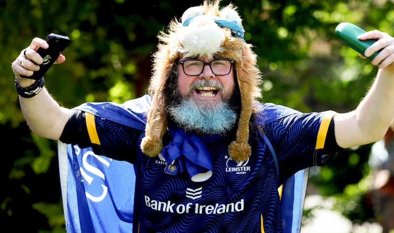 Leinster fan Phil Noble from Swords in Bilbao. Photograph: James Crombie/Inpho