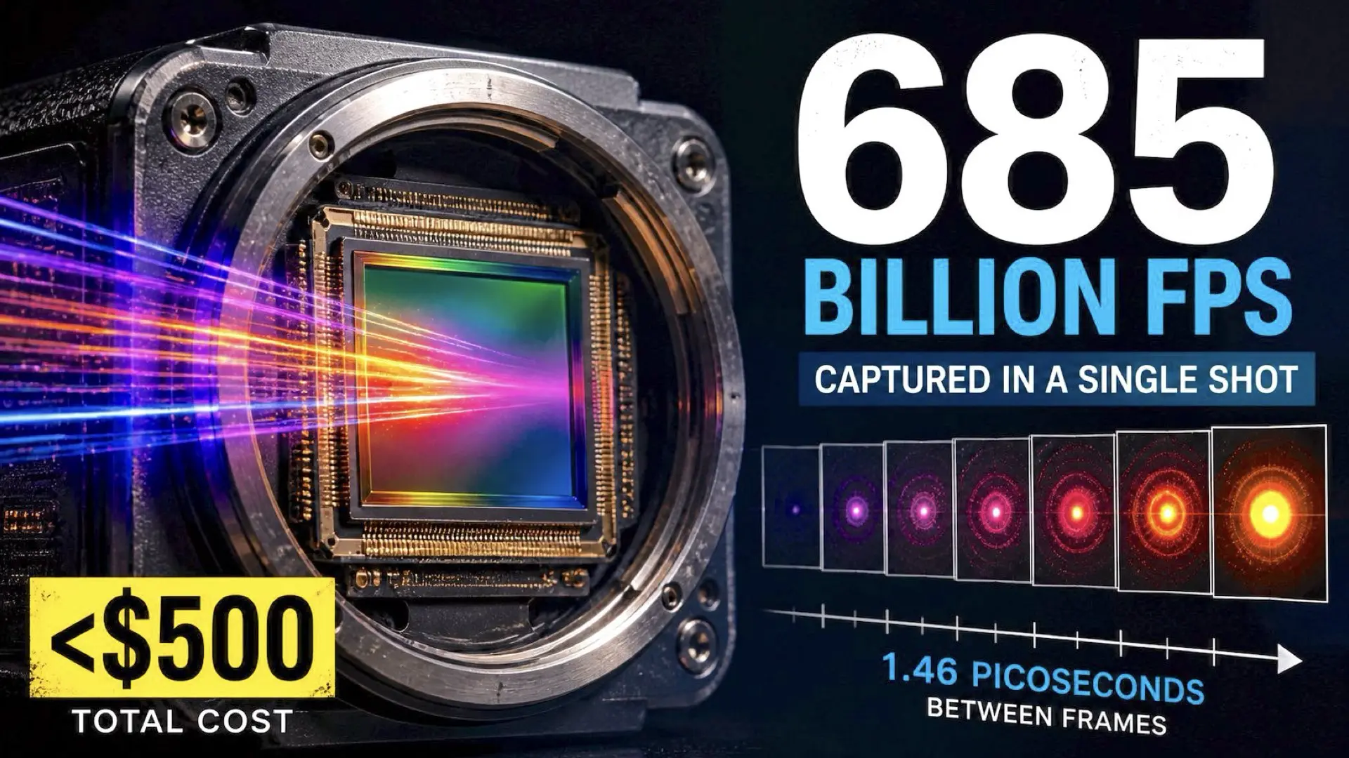 Low-cost passive single-shot ultrafast imaging at 685 Gfps