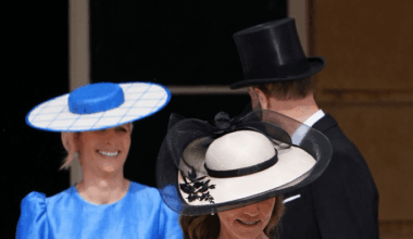 Zara Tindall is radiant in blue as she makes surprise appearance to support her cousin Prince William at the Buckingham Palace garden party