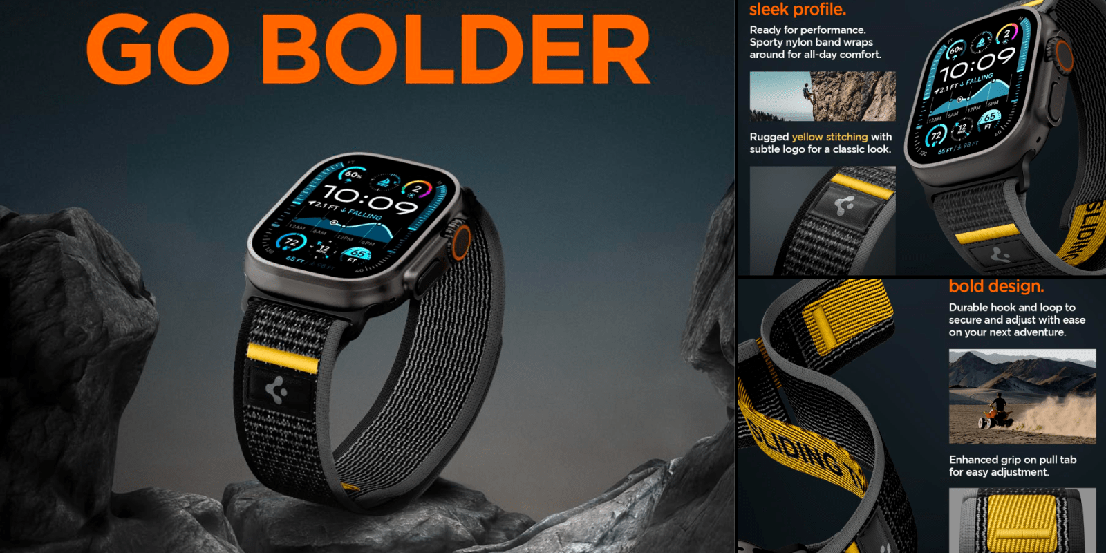 A smart watch with a strap