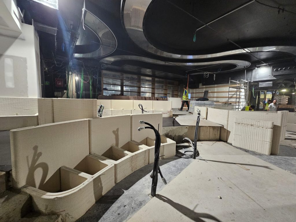 Sutton Barcelona used  3D concrete printing. Photo via Sutton Barcelona.
