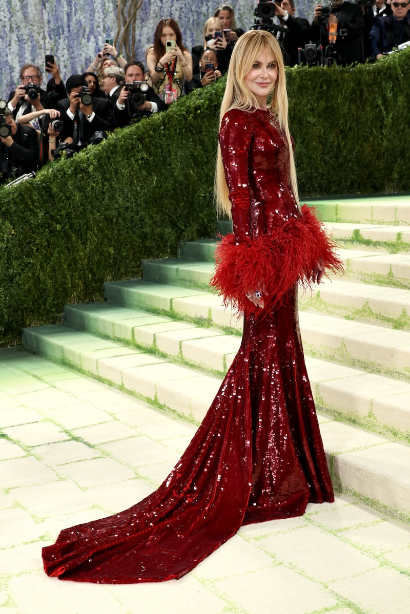 Nicole Kidman in a custom Chanel look by Matthieu Blazy. Photograph: Jamie McCarthy/Getty Images
