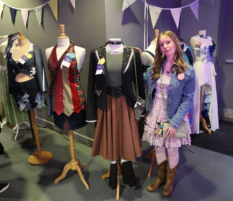 Hannah Phipps, with her Victorian Vibe, at the Relove Fashion final. Photograph: Dara Mac Dónaill