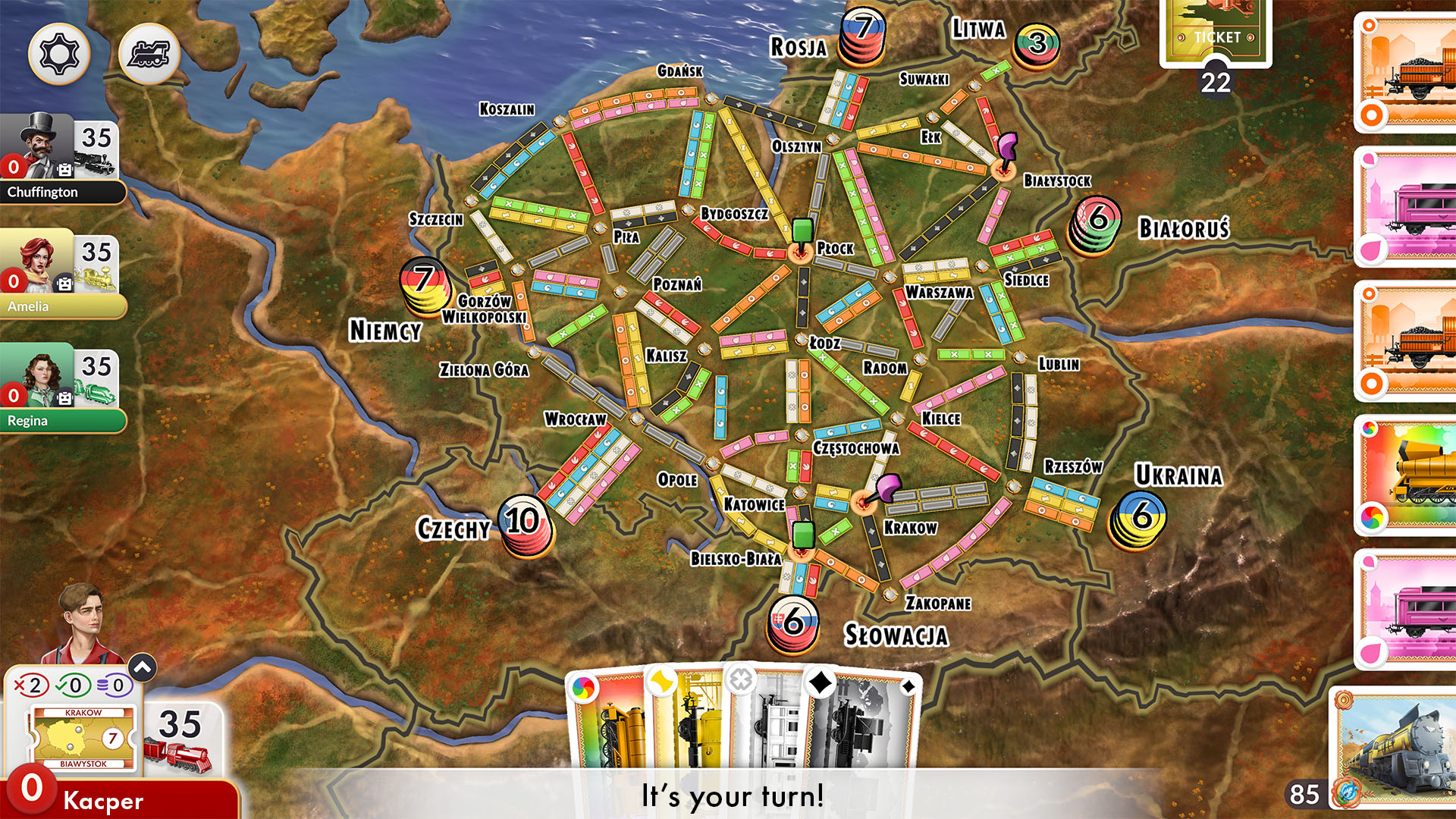 Ticket to Ride: Poland screenshot
