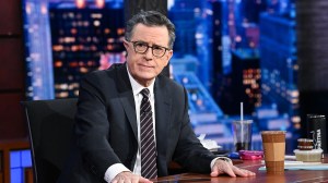 The Late Show with Stephen Colbert during Monday’s May 18, 2026 show. Photo: Scott Kowalchyk ©2026 CBS Broadcasting Inc. All Rights Reserved.