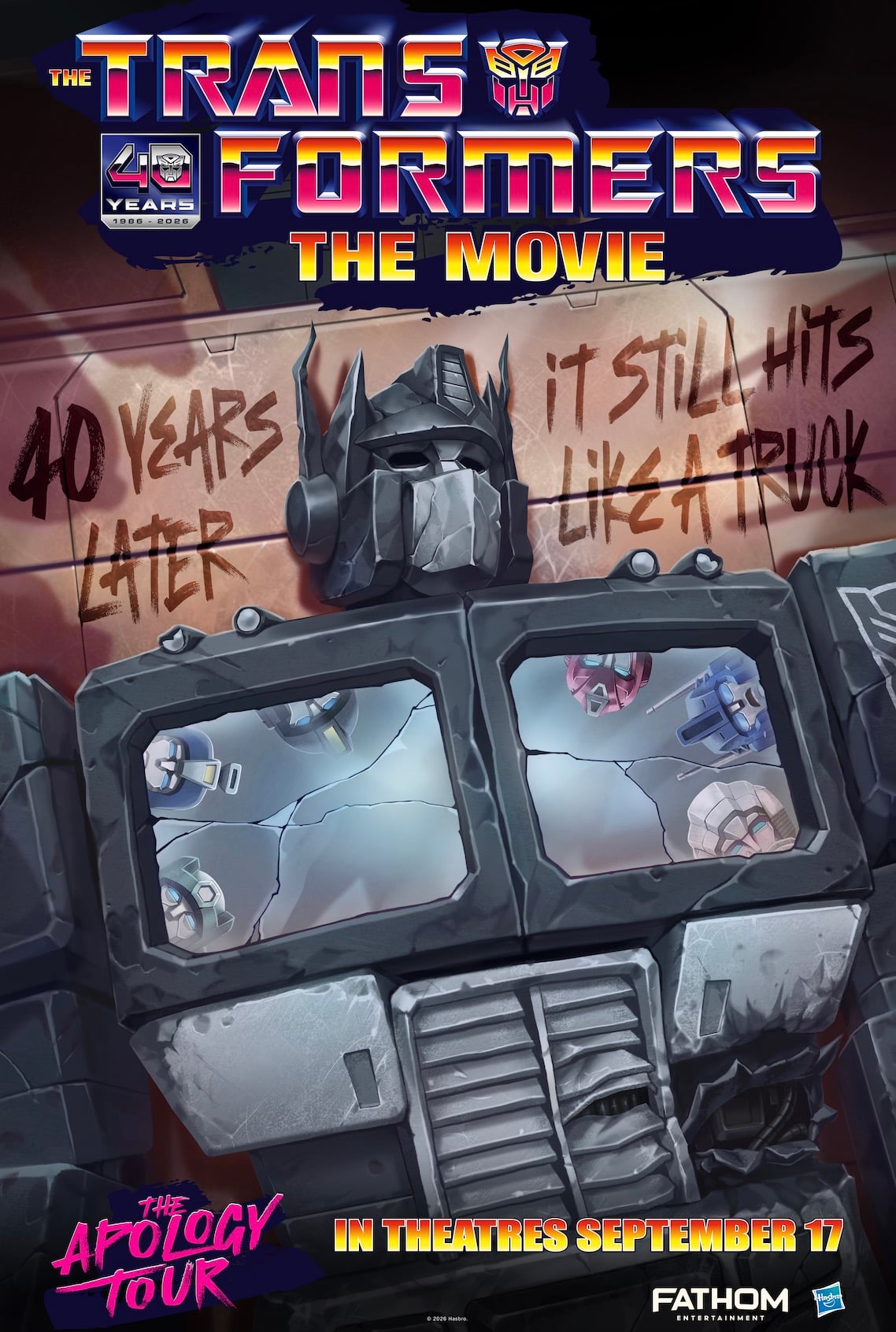 Transformers: The Movie 40th Poster