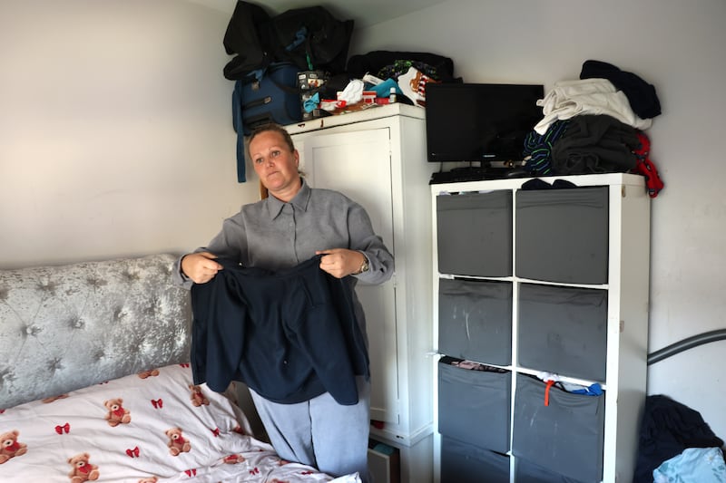 Janice Maguire at home in the Lissadel Road maisonette in Drimnagh, Dublin. Photograph: Dara Mac Dónaill 