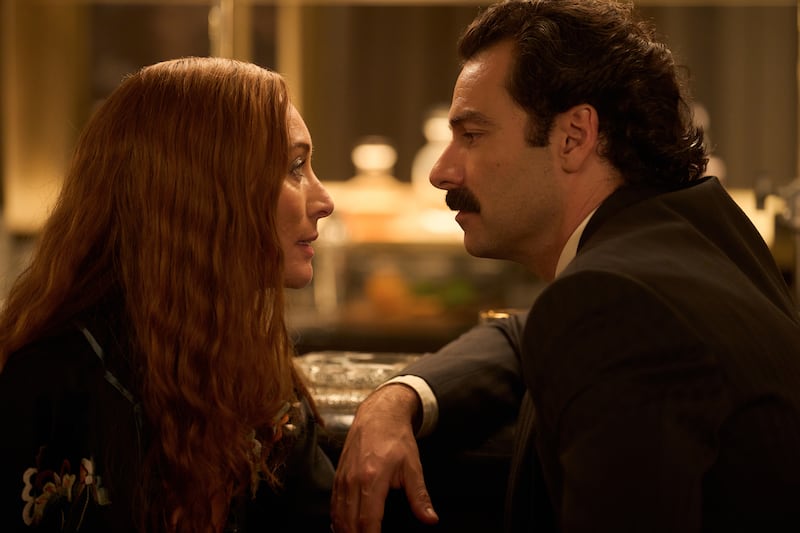Big issues: Victoria Smurfit as Maud O'Hara and Aidan Turner as Declan O'Hara in Rivals. Photograph: Robert Viglasky/Disney