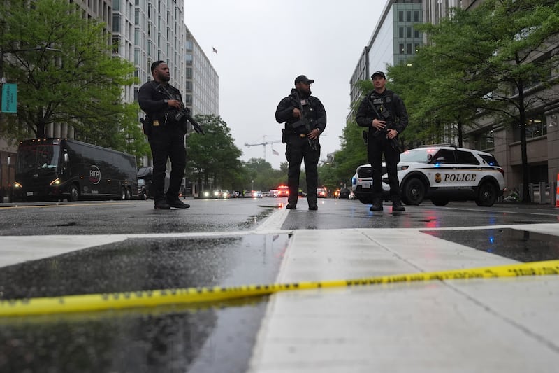 Police blocked streets around the White House following the incident. Photo: Alex Brandon/AP