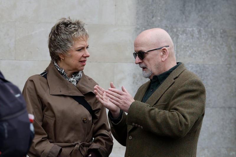 Labour Party leader Ivana Bacik and author Roddy Doyle were among the attendees at the service. Photograph: Nick Bradshaw