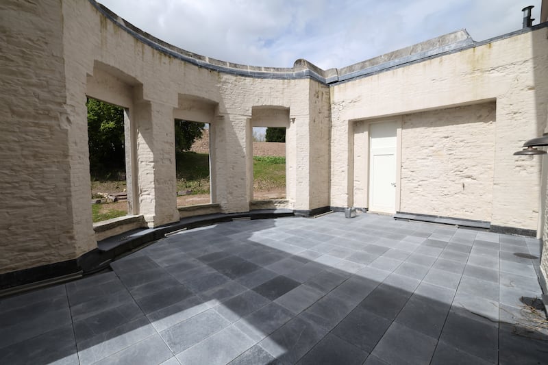 Inside the patio area. Photograph: Dara Mac Dónaill