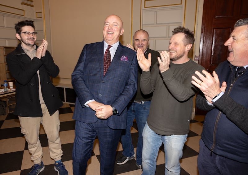 Aubrey McCarthy being elected to the Seanad.  Photograph: Paul Sharp