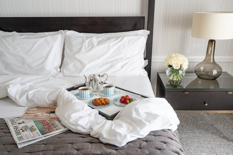 Breakfast in bed at The Westbury