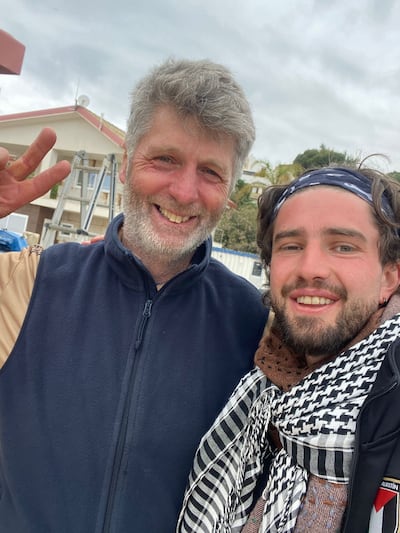Rob Murphy, who is being held by Israeli forces, and Mikey Cullen