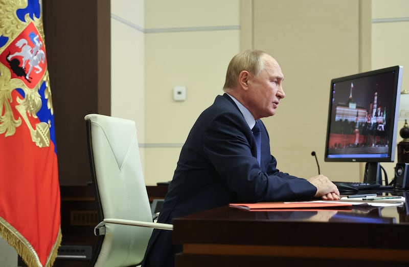 People in Russia who know Putin said recent internet shutdowns in Moscow are also at least partly related to the president’s security and anti-drone protection. Photograph: Alexander Kazakov/AFP/Getty Images