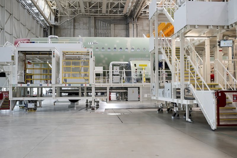 An Airbus factory in France. Photograph: Caroline Blumberg/EPA
