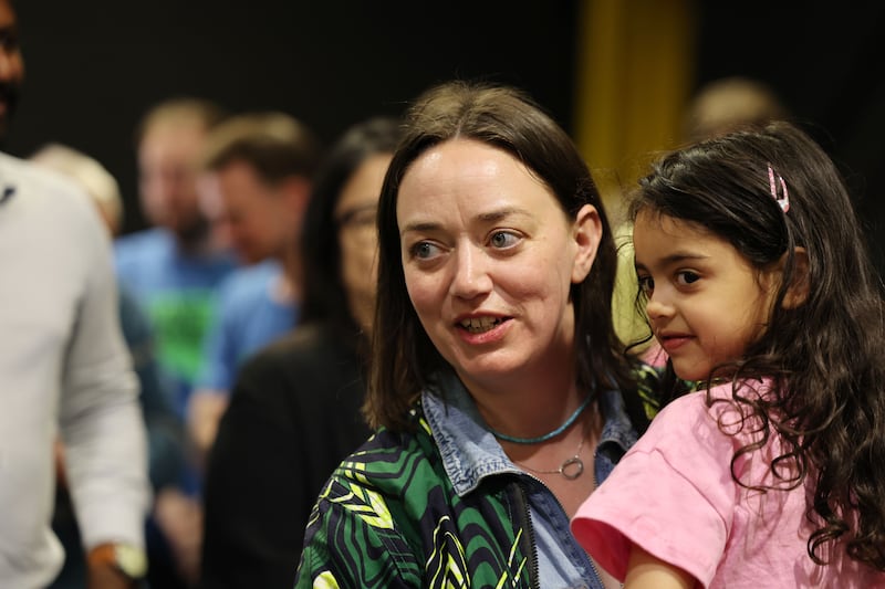 Janet Horner of the Green Party in the RDS on Saturday. Photograph: Alan Betson

