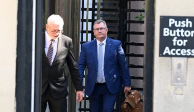 Jeffrey Donaldson trial: From the height of politics to the dock in Courtroom One – The Irish Times