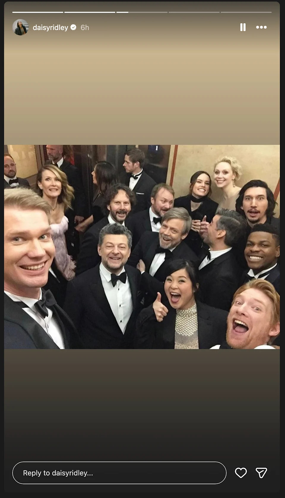 Daisy Ridley shares a wonderful Star Wars behind-the-scenes look on Instagram to celebrate Star Wars Day.