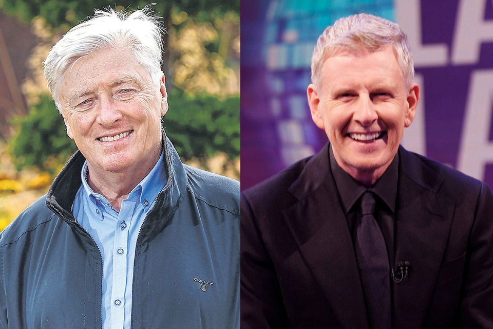 Pat Kenny, left, is a former host of the Late Late Show, currently presented by Patrick Kielty (right)