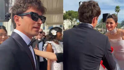 Charles Leclerc's gentlemanly behaviour towards Alia Bhatt woos fans; F1 star offers Bollywood star a hand at Cannes - WATCH