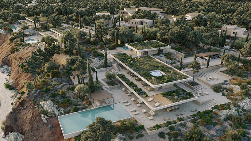 bold villa stretches horizontally across the hills of peloponnese in greece - 1