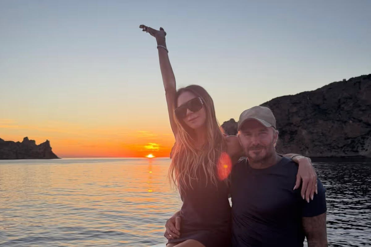 Victoria and David Beckham enjoy the sunset