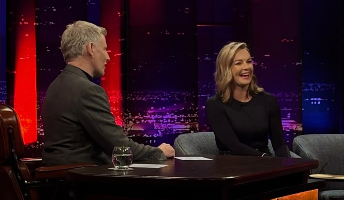Claire Byrne and Patrick Kielty on the Late Late Show. Pic: Late Late Show / Instagram
