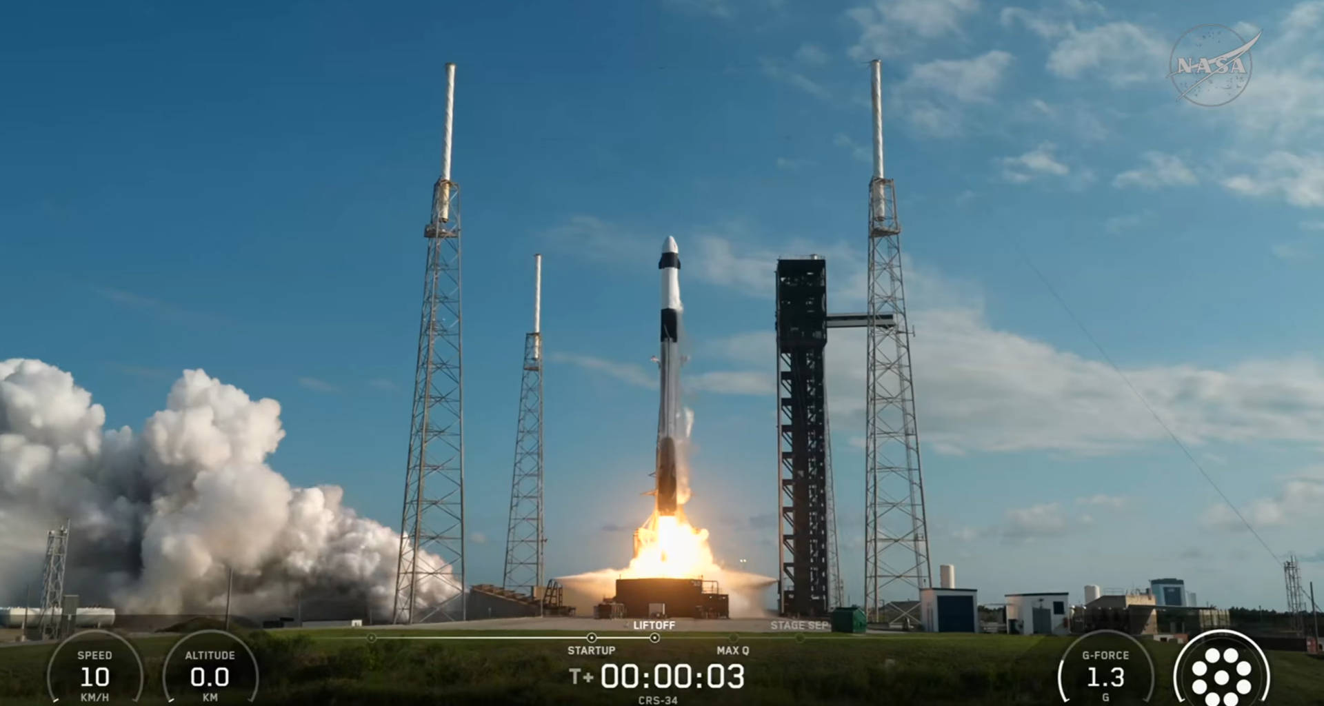 The SpaceX Falcon 9 rocket, carrying the Dragon cargo spacecraft atop, launched Friday, May 15, 2026, from Space Launch Complex 40 at Cape Canaveral Space Force Station in Florida.