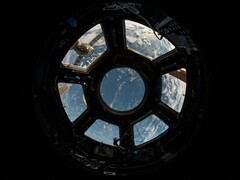 An image showing the cupola inside the ISS.