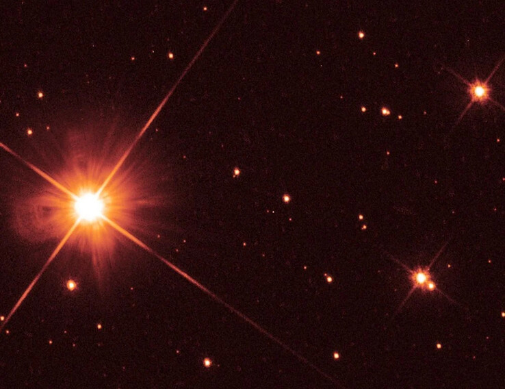 An image showing the red dwarf Proxima Centauri.