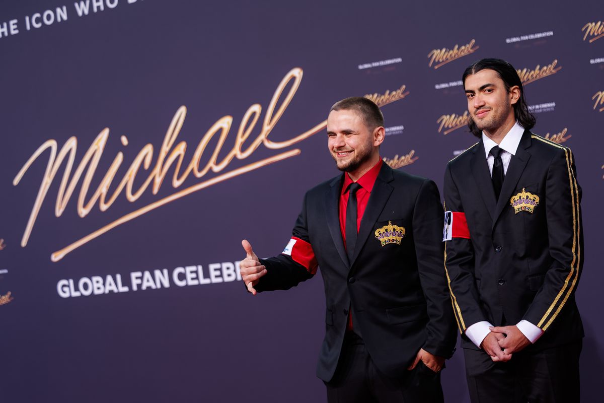 Prince Jackson and Bigi Jackson attend the "Michael" premiere 