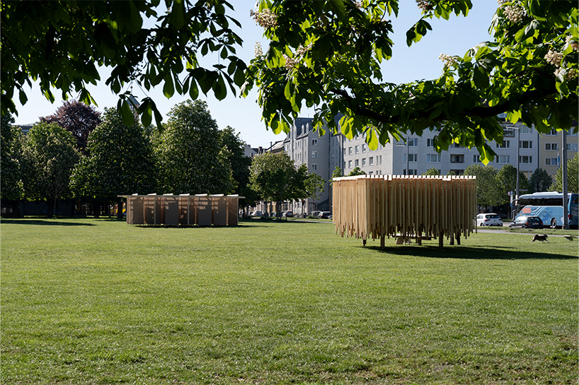 jute fabric walls and shifting pathways form delulu interactive labyrinth - 2