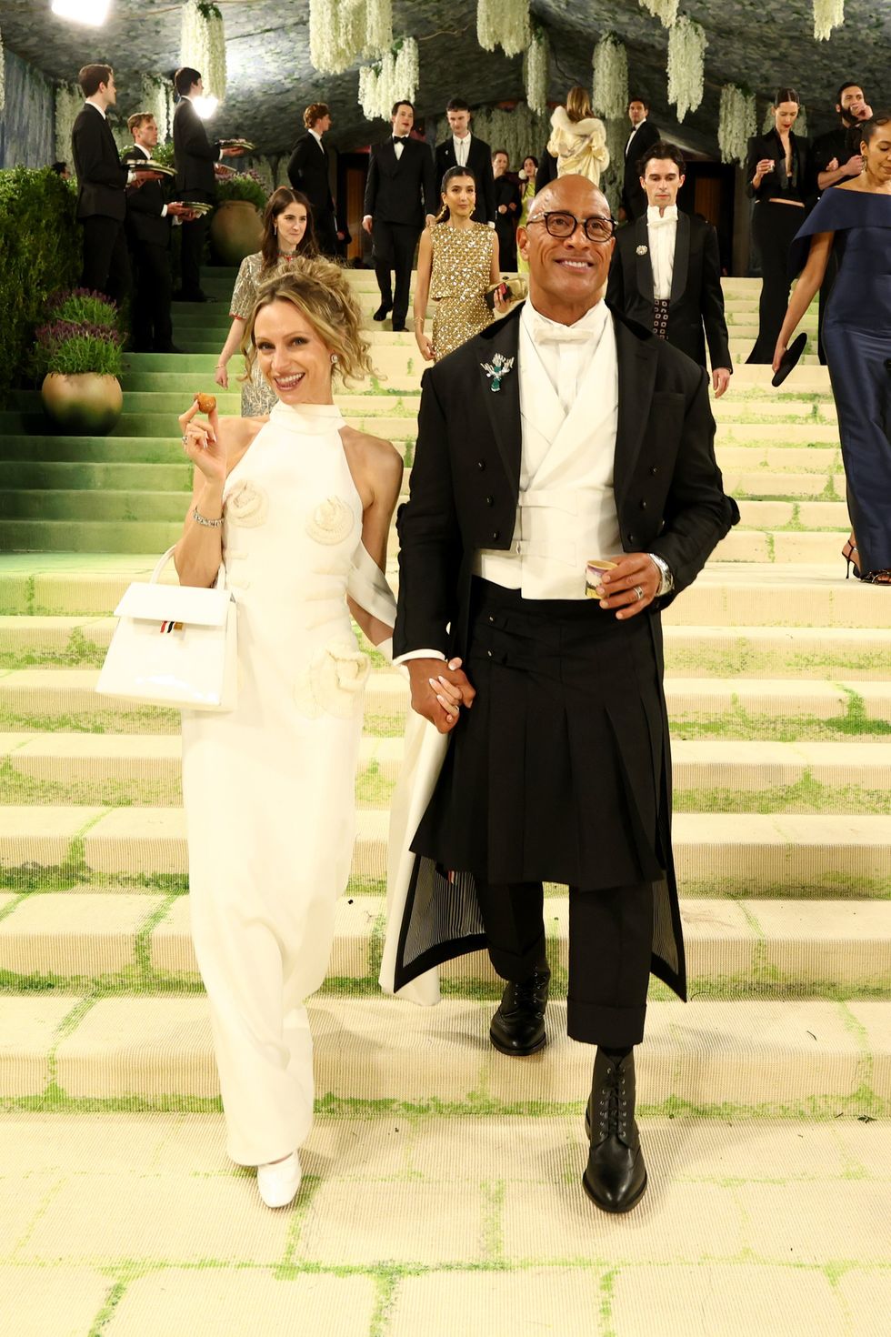 Dwayne Johnson and Lauren Hashian