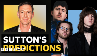 A picture of Chris Sutton with wording next to it that says BBC Sport columnist Chris Sutton