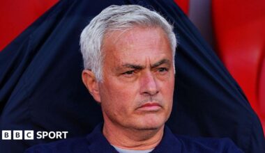 Jose Mourinho looks on in the Benfica dugout