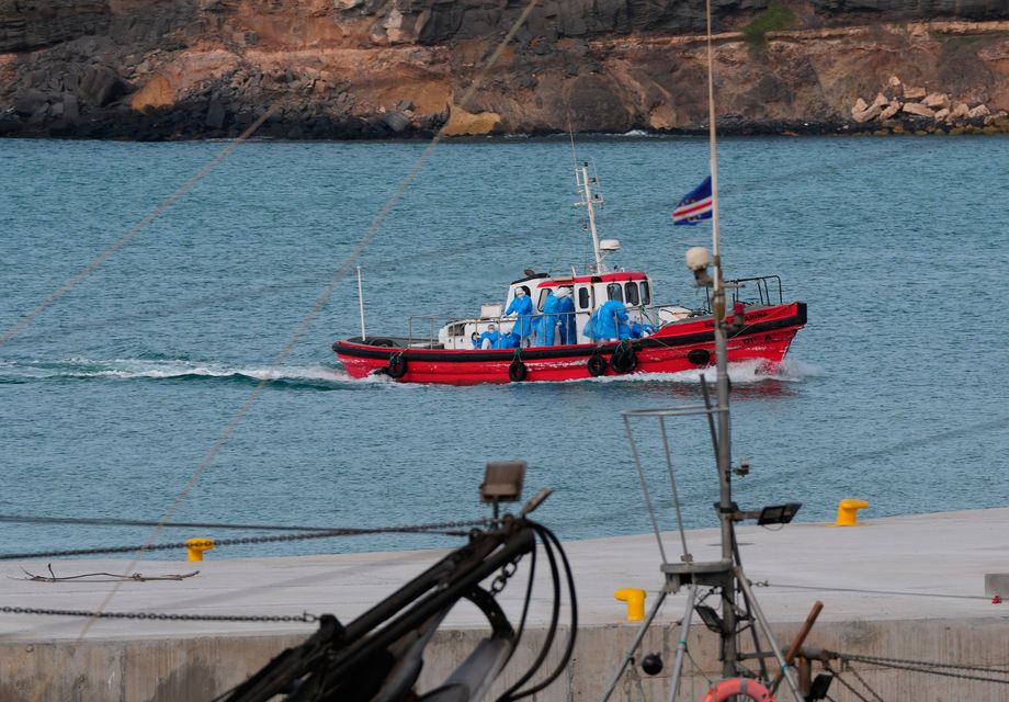Medics on board a tender with passengers evacuated from the cruise ship. Photo: AP