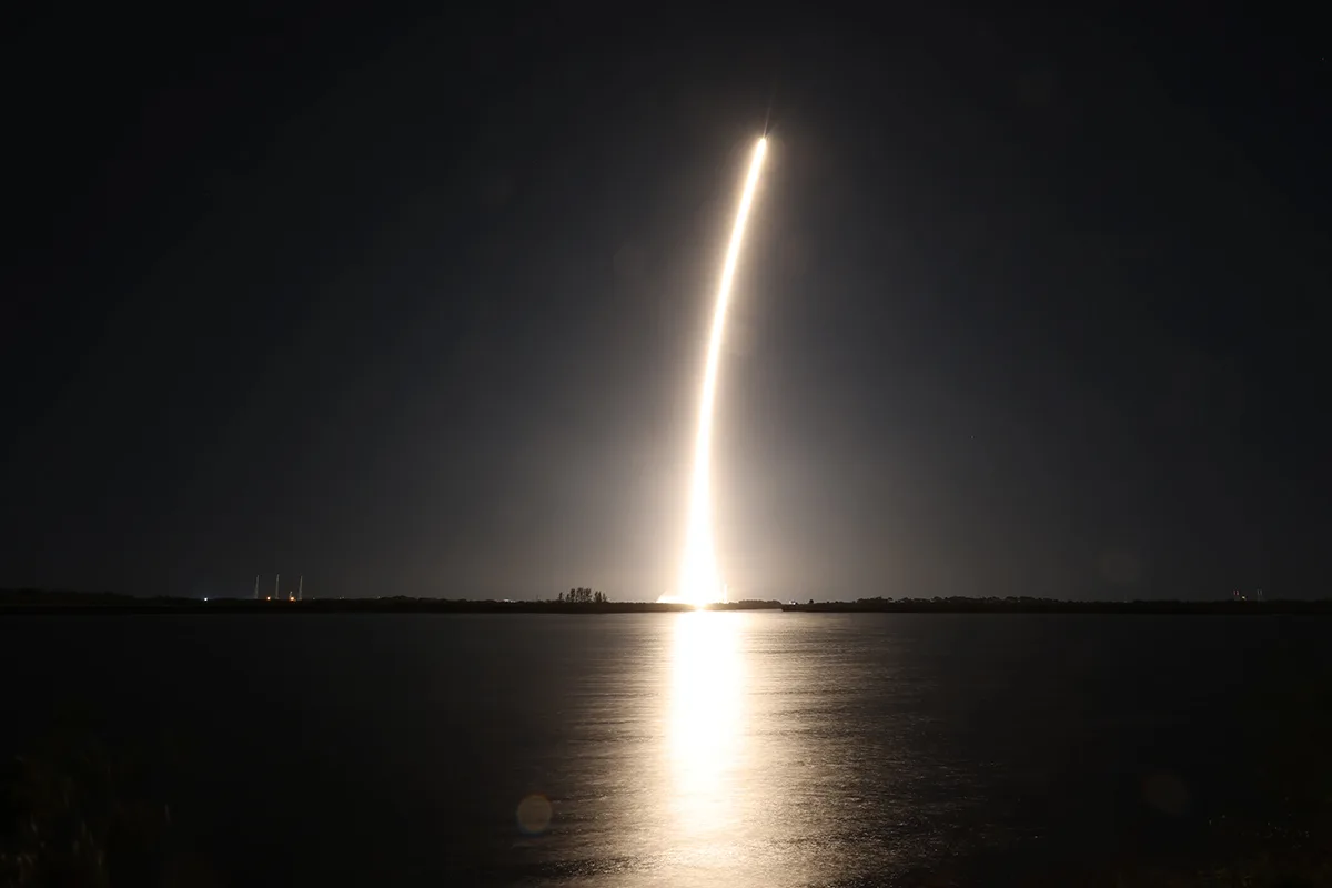 Launch of the SpaceX Falcon 9 on 15 January 2025. Credit: NASA/Frank Michaux