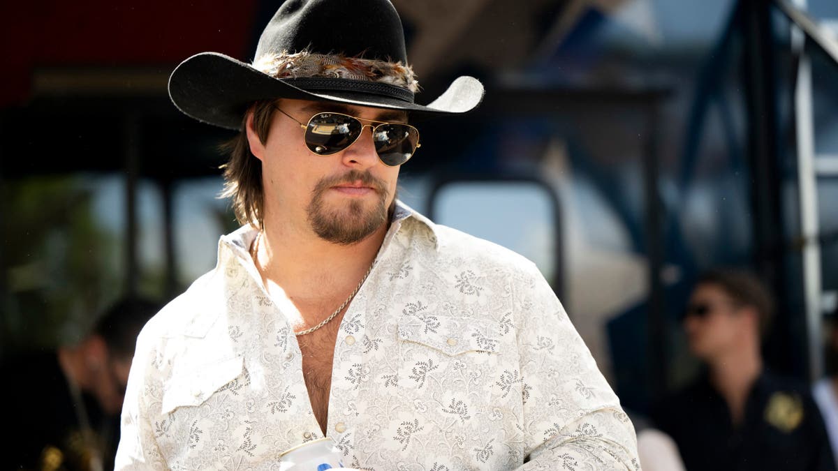 Singer Gavin Adcock standing at Stagecoach Festival at Empire Polo Club in Indio, California