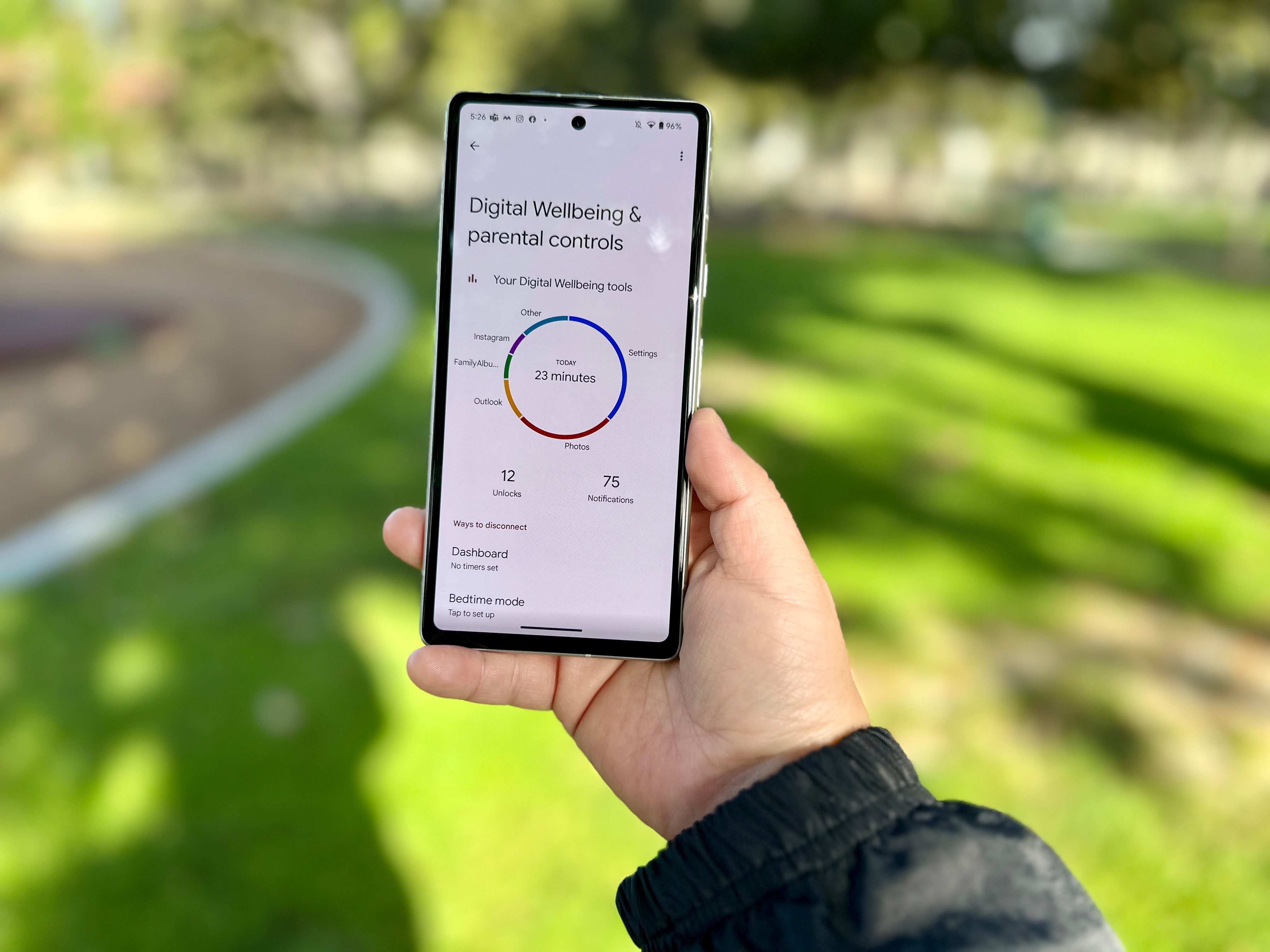 Google Pixel 7a digital wellbeing