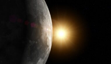 Sunrise Over Moon Horizon in Space