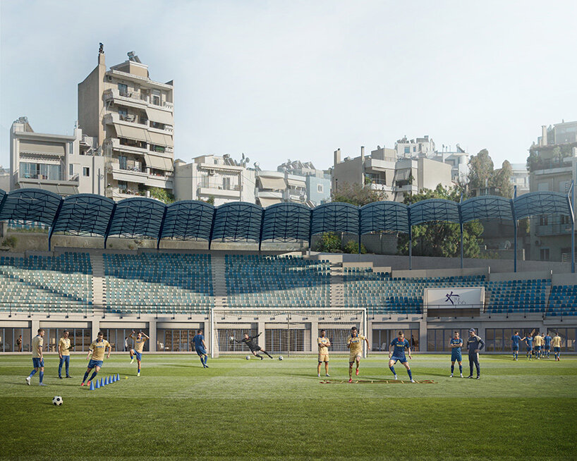 k-studio redesigns AKFC’s el paso stadium around rock formations in athens - 5